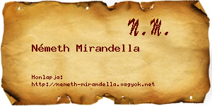 Németh Mirandella névjegykártya